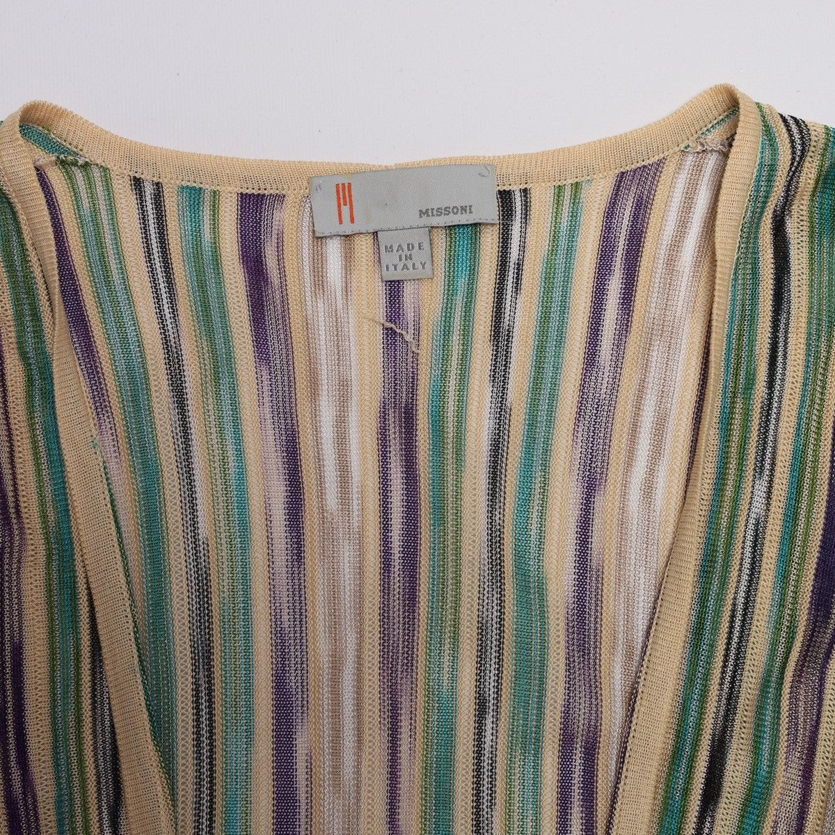 Missoni Missoni Multicolor Viscose Cotton Striped Long Cardigan Dres Size XL / US 12-14 / IT 48-50 - 8 Thumbnail
