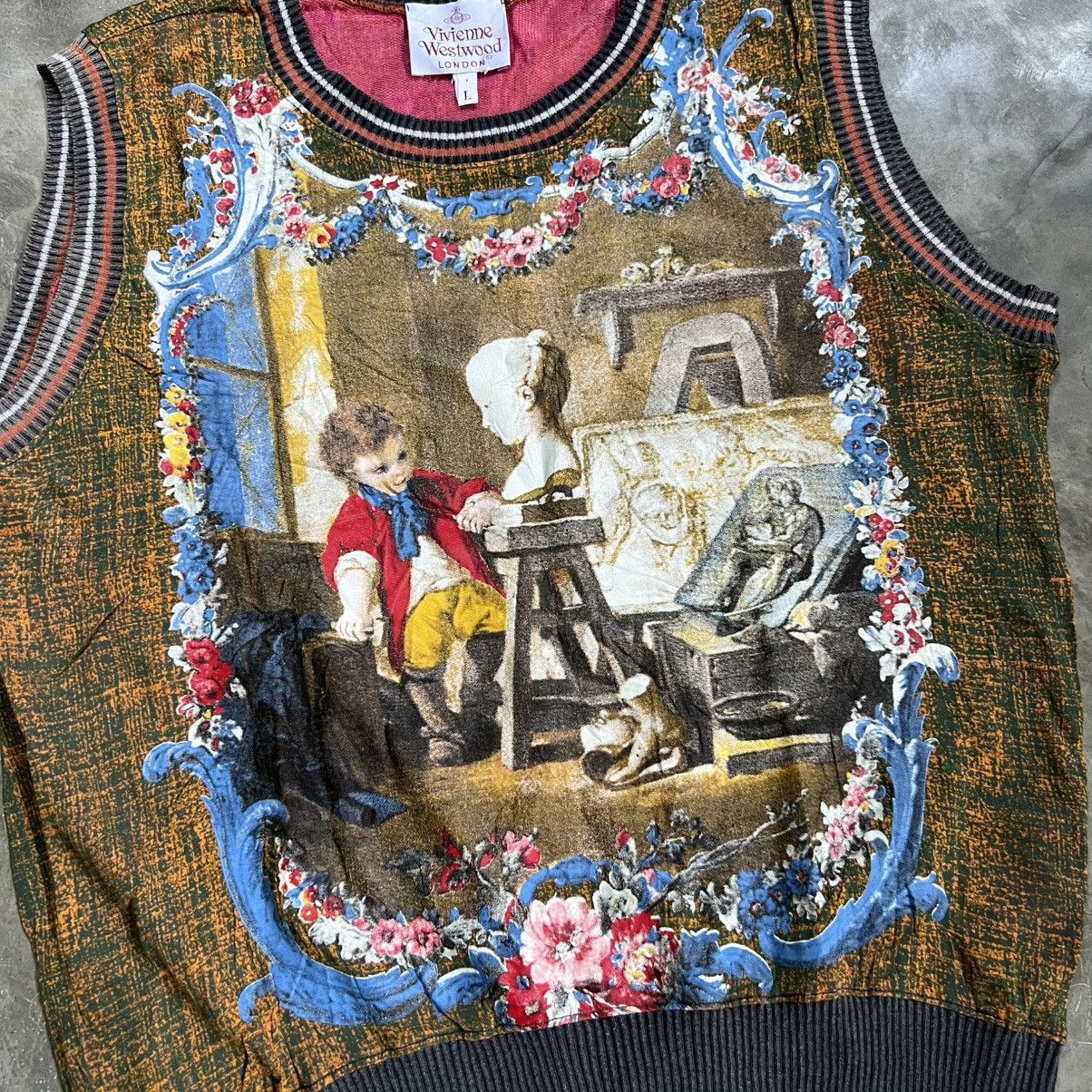Vivienne Westwood 1990s Vivienne Westwood Francois Boucher Print Vest Size US L / EU 52-54 / 3 - 3 Thumbnail