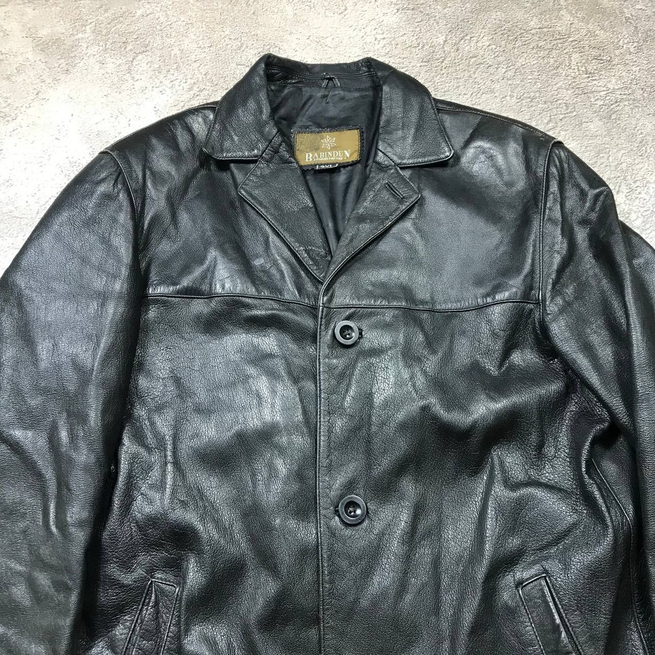 Vintage Vintage 90s Oversized Leather Blazer Jacket Streetwear XXL Size US XXL / EU 58 / 5 - 3 Thumbnail