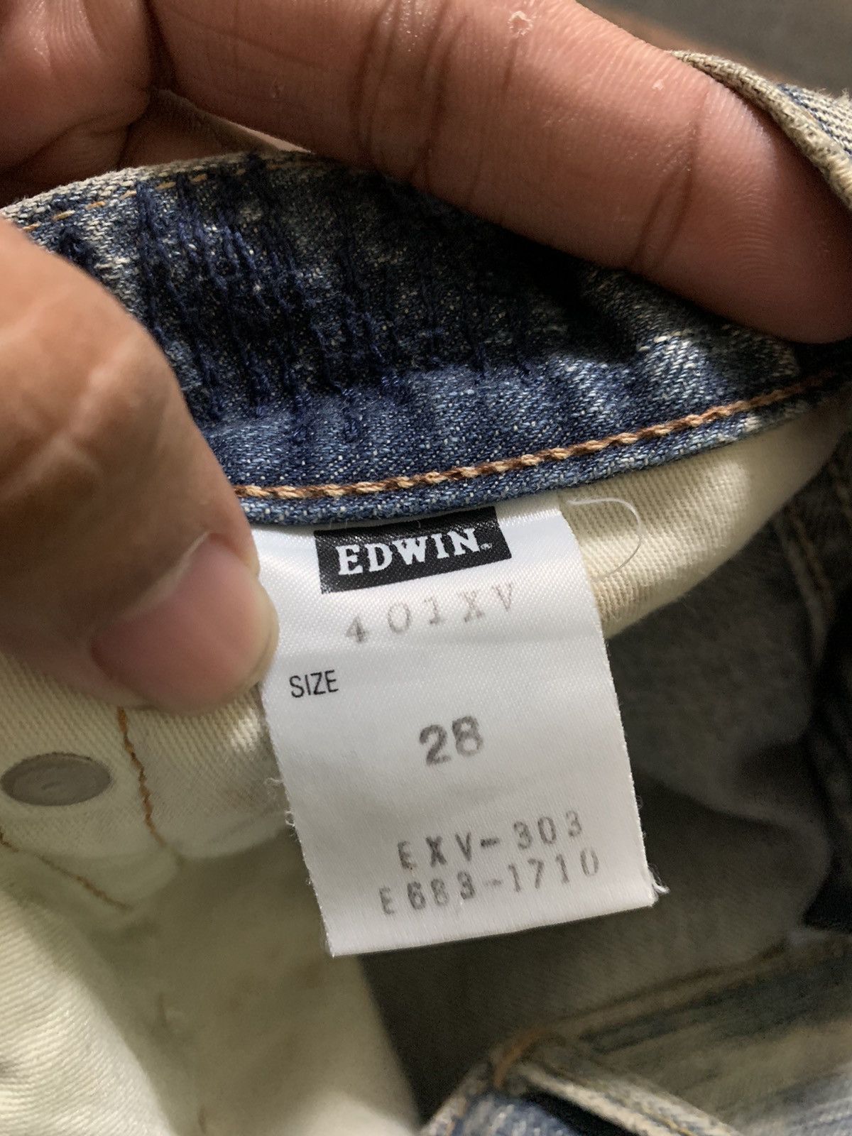 Edwin FLARE vintage edwin distressed denim patchwork sashiko Size US 29 - 4 Thumbnail