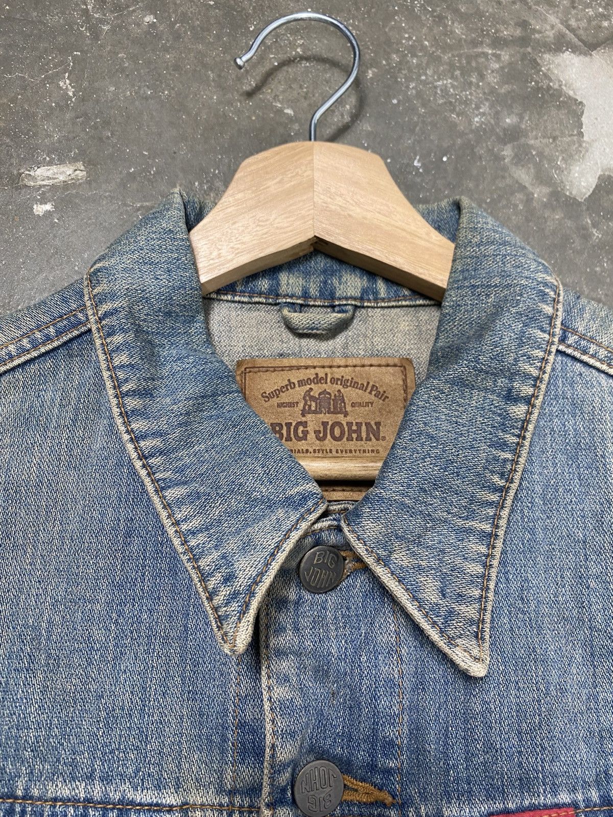 Big John Rare Vintage 90s Big John Denim Jacket Size US S / EU 44-46 / 1 - 6 Thumbnail