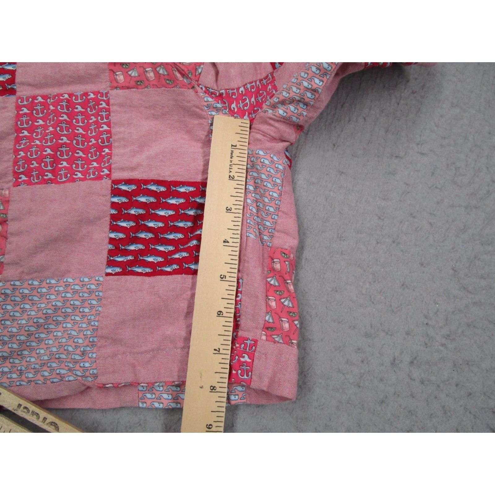 Vineyard Vines Vineyard Vines Shorts Mens 33 Pink Patchwork Madras Anchors Fish Whales Size US 33 - 4 Thumbnail