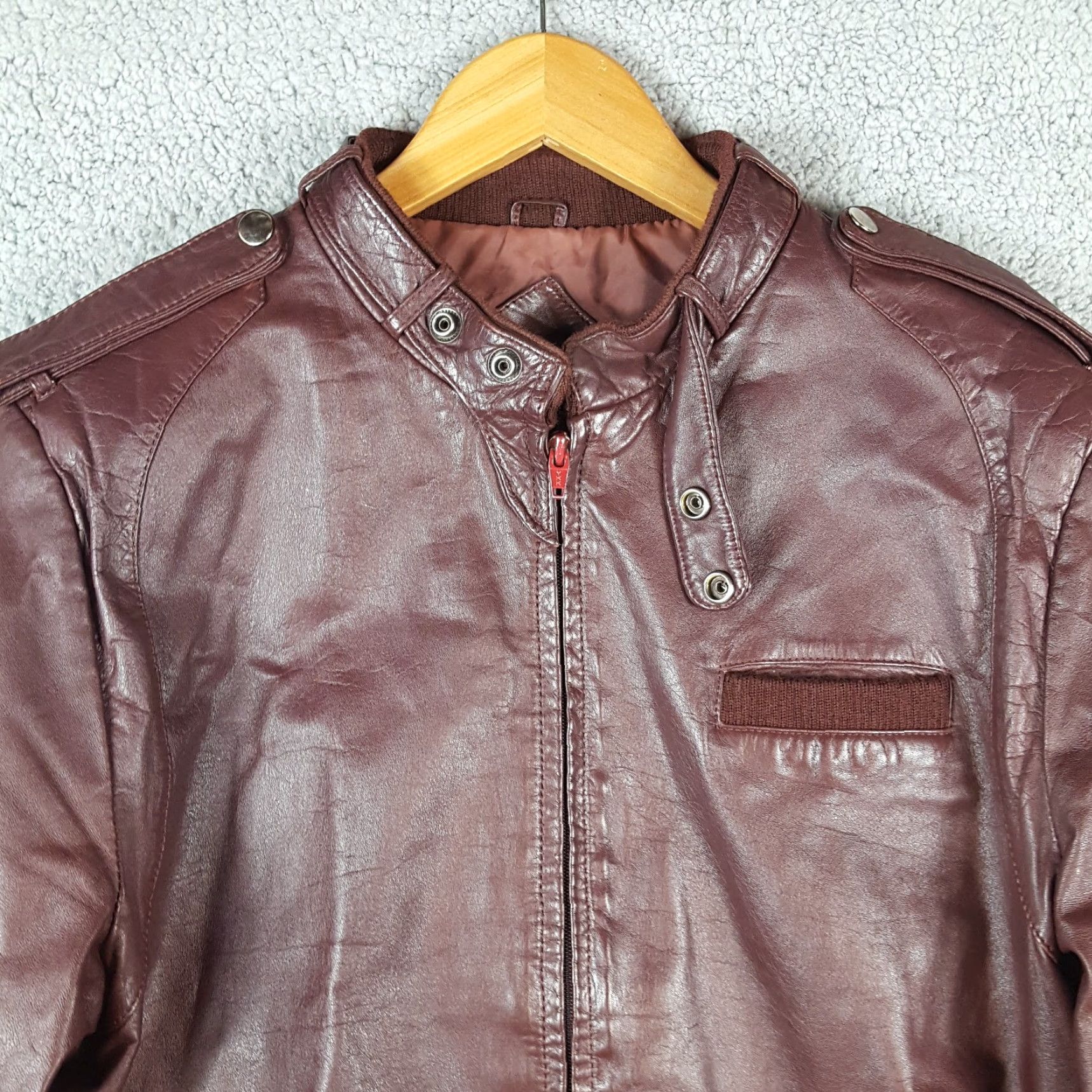 Vintage VINTAGE 80s Leather Cafe Racer Motorcycle Jacket Men’s Size 42 Tall Biker Bomber Retro Outerwear Size US XS / EU 42 / 0 - 2 Thumbnail
