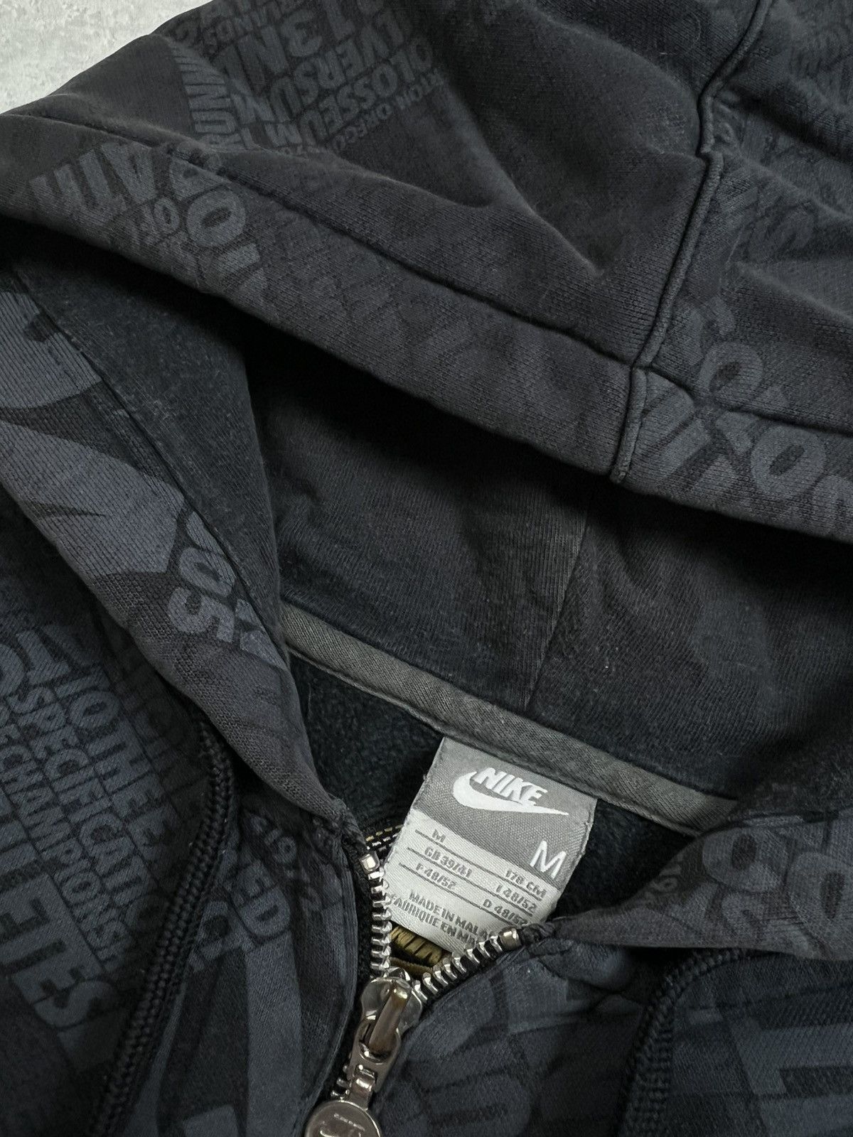 Nike 00s Nike Air Vintage Y2K Drill Oversized Retro Zip Hoodie Size US M / EU 48-50 / 2 - 6 Thumbnail
