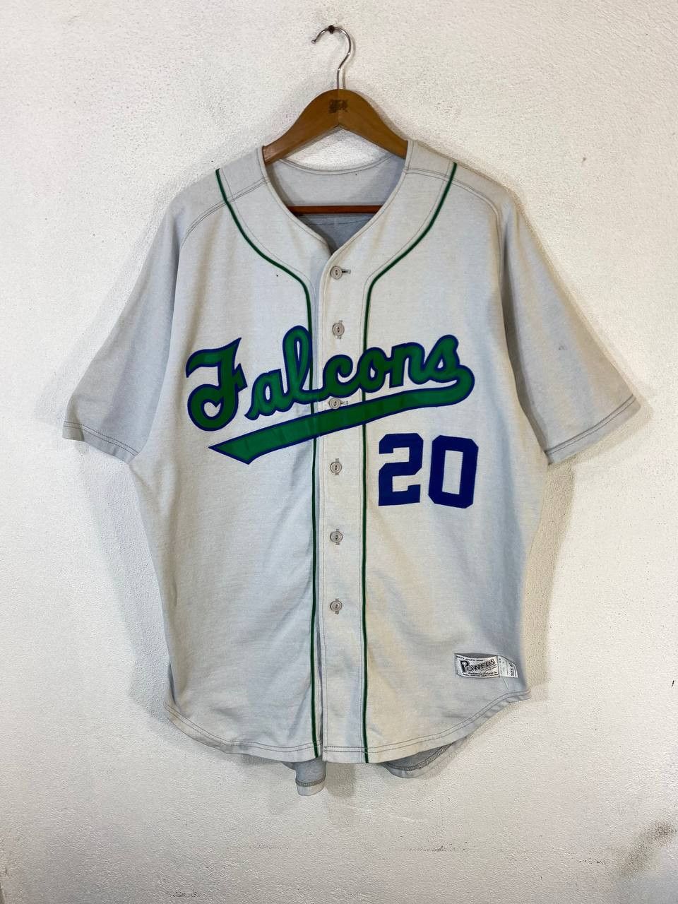 MLB vintage falcons baseball jersey by powers mfg made in usa Size US L / EU 52-54 / 3 - 1 Thumbnail