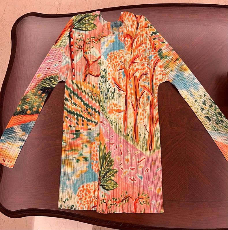Issey Miyake Issey Miyake size:3 Yellow pleated floral cardigan Size S / US 4 / IT 40 - 2 Thumbnail