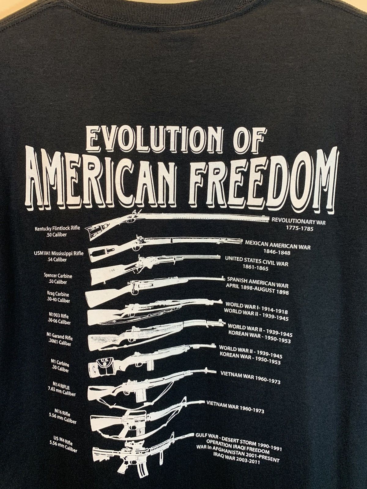 Vintage RARE* Evolution Of American Freedom Liberty Or Death T-Shirt Size US L / EU 52-54 / 3 - 3 Thumbnail