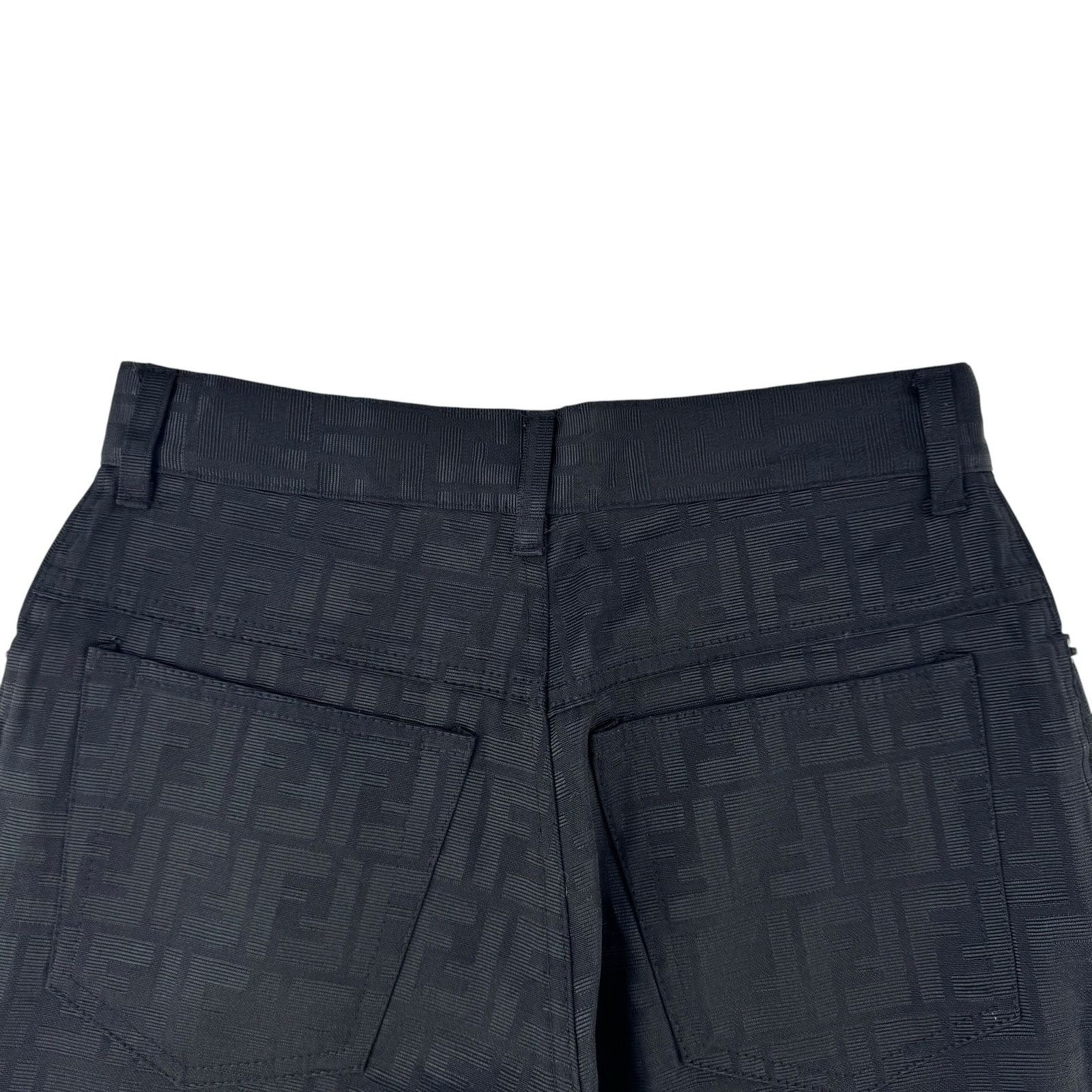 Fendi Fendi Vintage Cropped Black Zucca Print Pant Size 27" / US 4 / IT 40 - 7 Thumbnail
