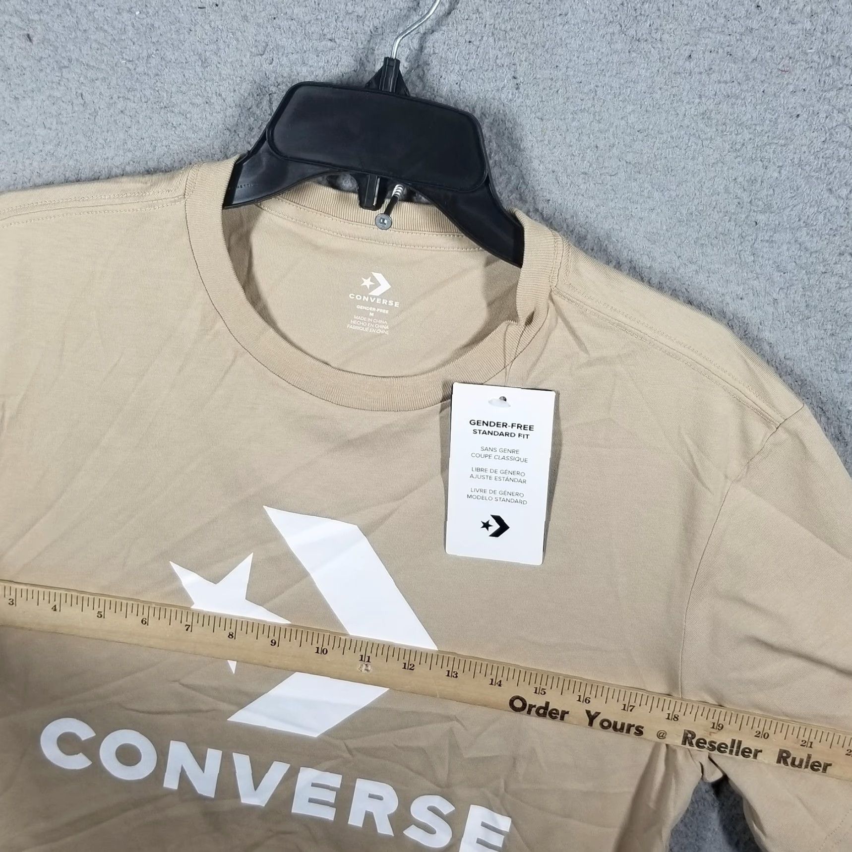 Converse Converse Shirt Mens M Beige Nutty Granola Graphic Tee 10025458-228 Crew Neck Short Sleeve Size US M / EU 48-50 / 2 - 7 Thumbnail