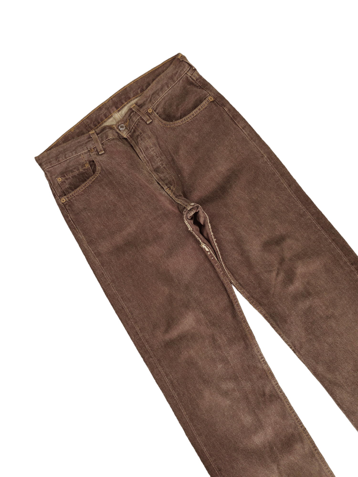 Levi's Vintage Clothing Vintage 90s Levis 501 Brown Distress Denim Jeans Size US 32 / EU 48 - 6 Thumbnail