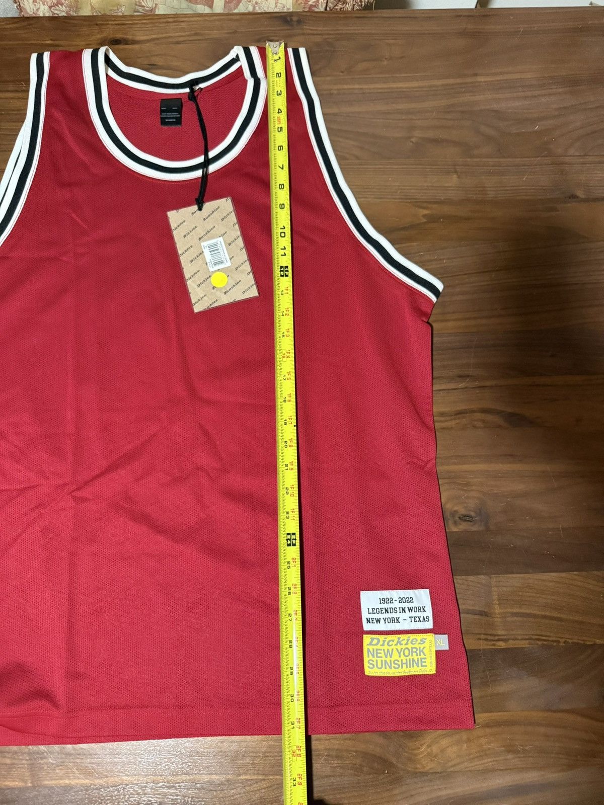 Dickies NYS X DICKIES 'SUN-DYED IN TEXAS' BASKETBALL JERSEY RED XL Size US XL / EU 56 / 4 - 9 Thumbnail