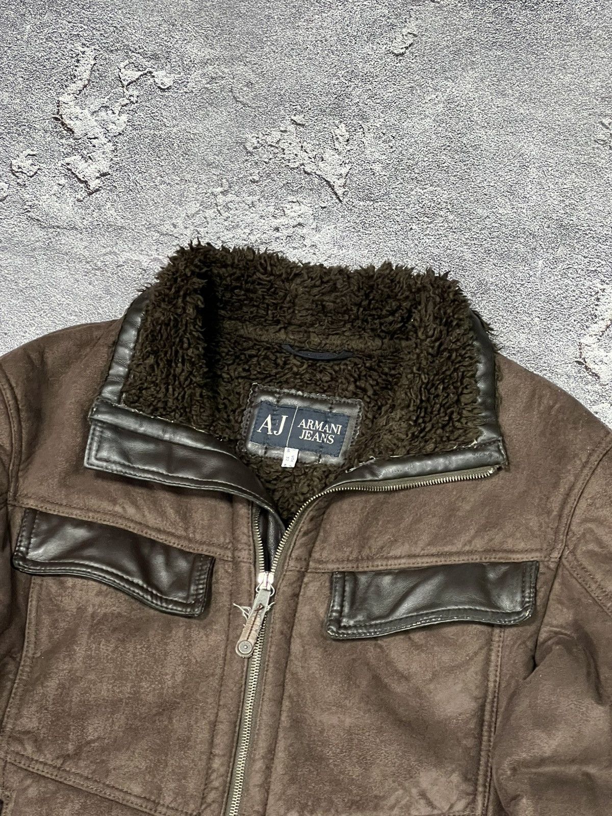 Armani × Giorgio Armani × Vintage Vintage Shearling coat Armani Jeans Size US M / EU 48-50 / 2 - 2 Thumbnail
