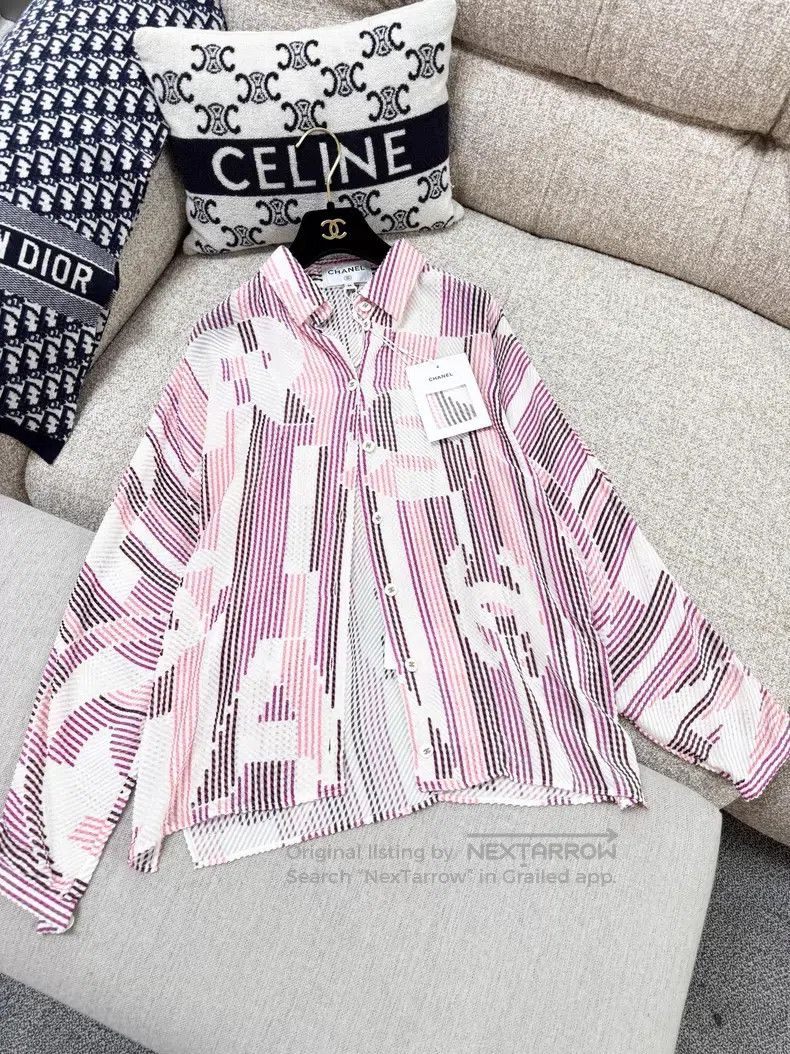 Chanel Chanel Double C printed long-sleeved shirt Size XS / US 0-2 / IT 36-38 - 4 Thumbnail