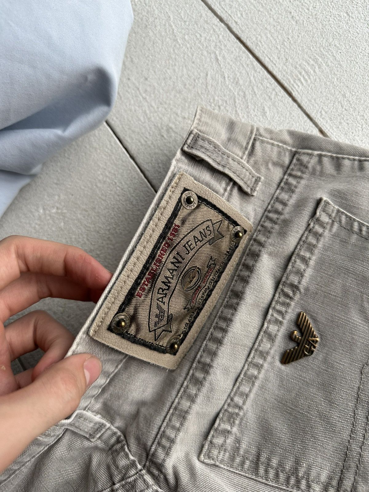 Giorgio Armani VNTG🚨90s Armani Jeans Denim Gray Baggy Mens Pants 30US Size US 32 / EU 48 - 12 Thumbnail