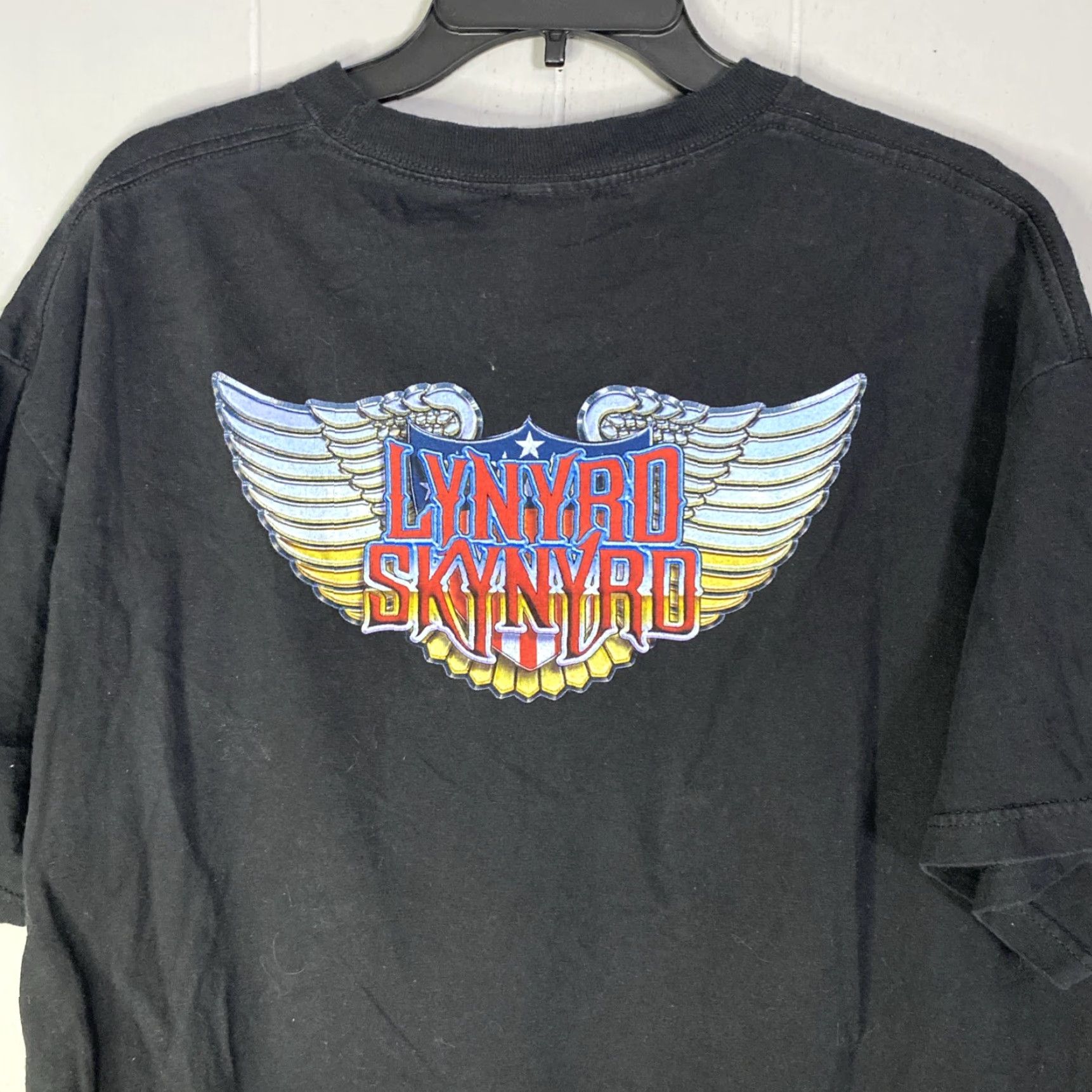 Vintage VINTAGE Lynyrd Skynyrd T-Shirt XL Black Rock Cotton Crew Neck Short Sleeve 90s Concert Unisex Adults Big & Tall TS Shirt Men Women Size US XL / EU 56 / 4 - 3 Thumbnail