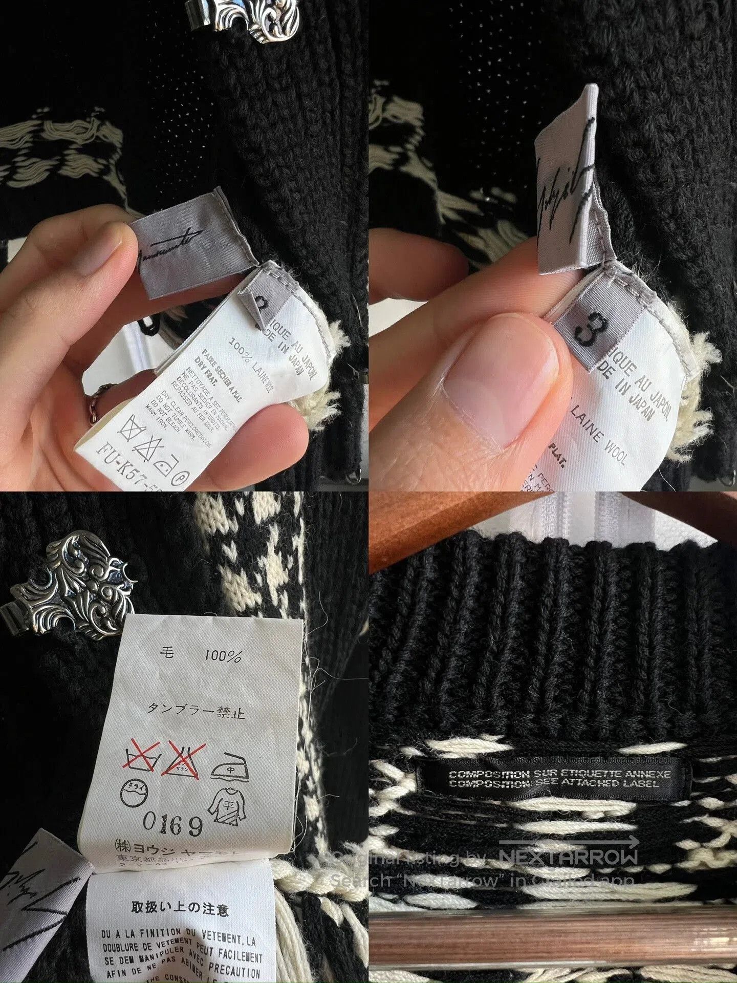 Yohji Yamamoto Yohji Yamamoto Wool Knit Cardigan. Size L / US 10 / IT 46 - 9 Thumbnail