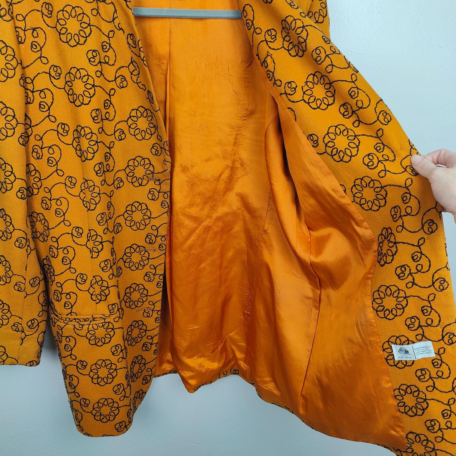 Other Vintage 90s The Works Saks Fifth Avenue Coat Womens 14 Size XL / US 12-14 / IT 48-50 - 6 Thumbnail