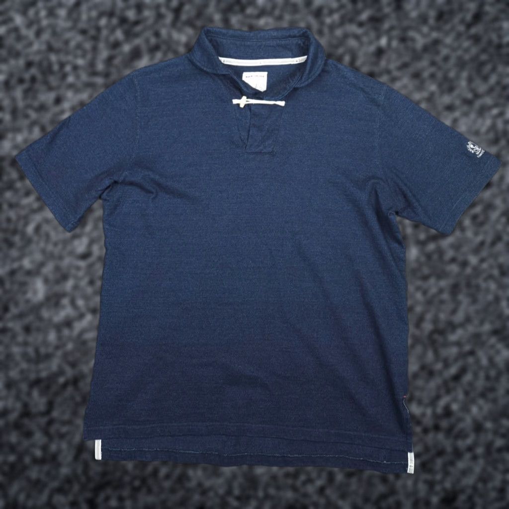 Vintage NATIC Japan Military Navy Shirt Men's Large Blue Naval Heavy Cotton Polo Size US L / EU 52-54 / 3 - 1 Thumbnail