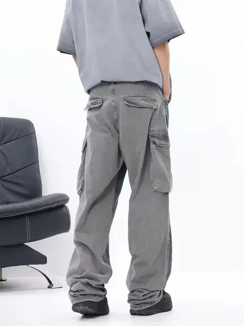 Designer × Vintage distressed baggy faded patchwork cargo pants Size US 30 / EU 46 - 4 Thumbnail