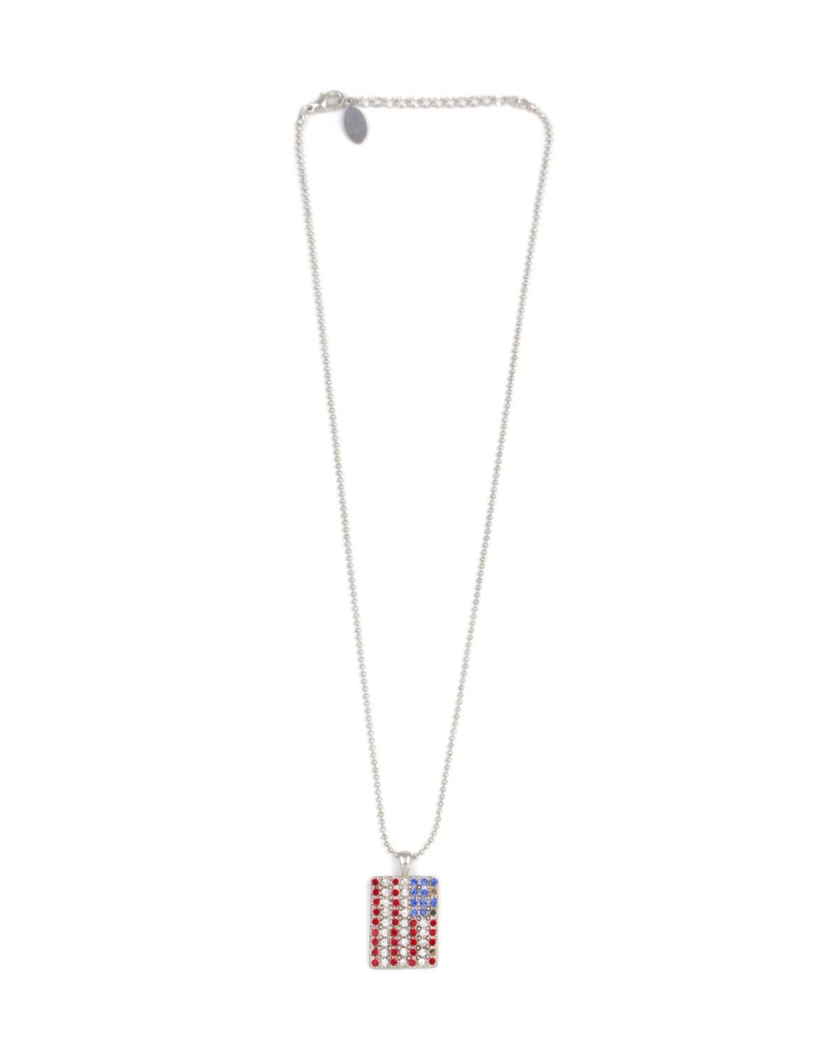 Guess 2000S GUESS AMERICAN FLAG CRYSTAL TAG NECKLACE Size ONE SIZE - 2 Thumbnail