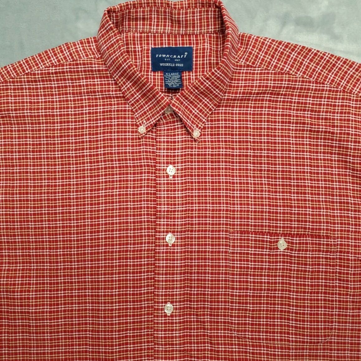 Vintage VINTAGE Towncraft Shirt Mens XL Red Plaid Wrinkle Free Grandpa Retro 80s 90s Dad Size US XL / EU 56 / 4 - 3 Thumbnail