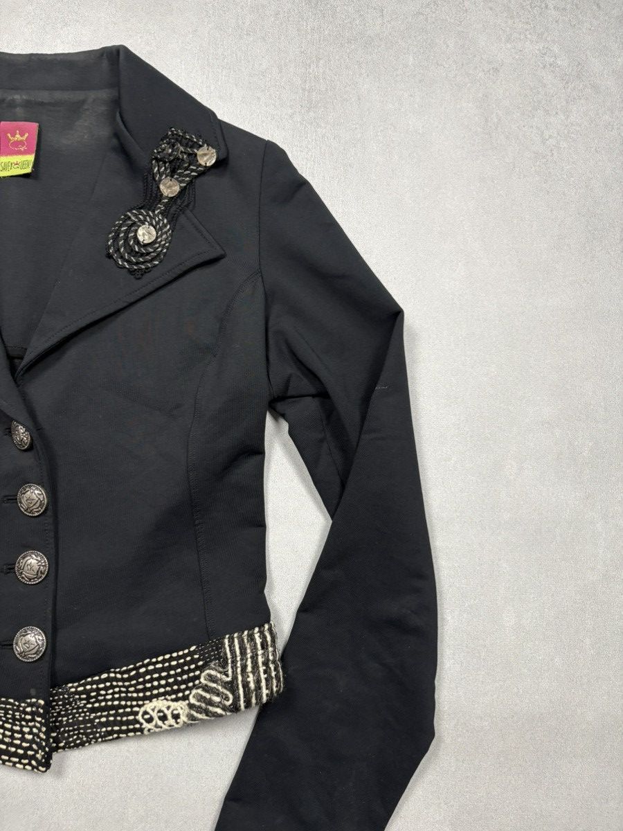 Other Save The Queen Italy Embellished Cropped Blazer Avant Garde Size M / US 6-8 / IT 42-44 - 5 Thumbnail