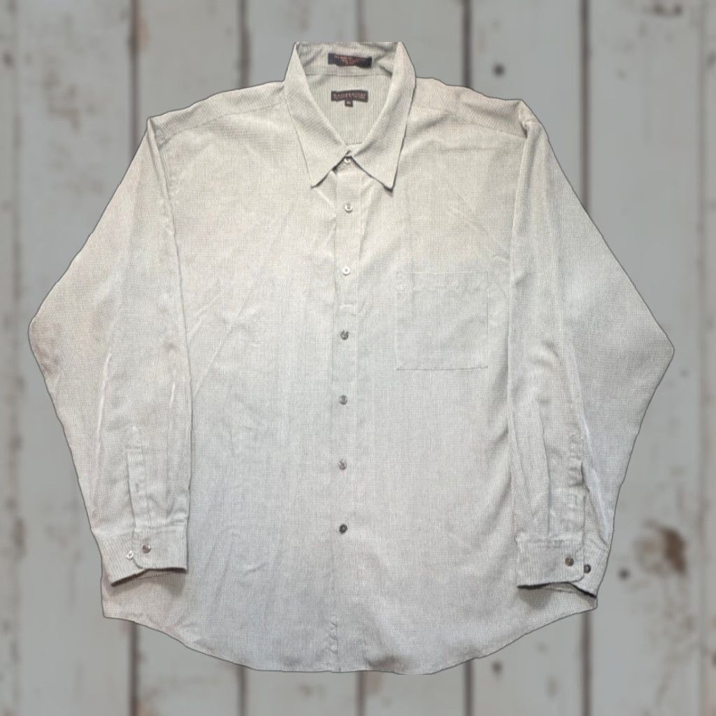 Lord & Taylor Lord & Taylor Metropolitan Button-Up Shirt Mens XXL Green Geometric Pattern Long Sleeve Shirt Size 48R - 1 Thumbnail