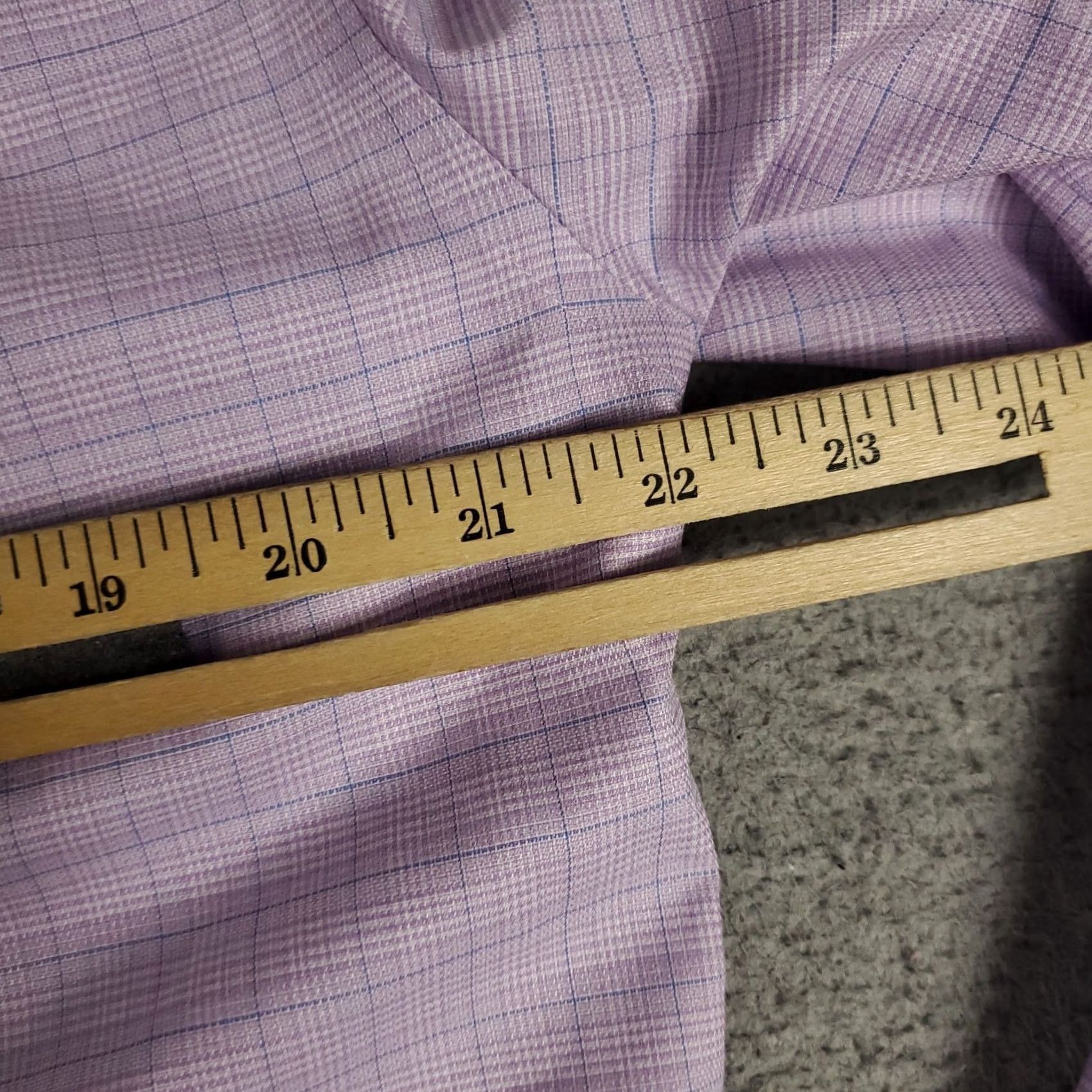 Brooks Brothers Brooks Brothers Shirt Mens 16 Purple Plaid Slim Dress Button Up Long Sleeve Size 42R - 5 Thumbnail