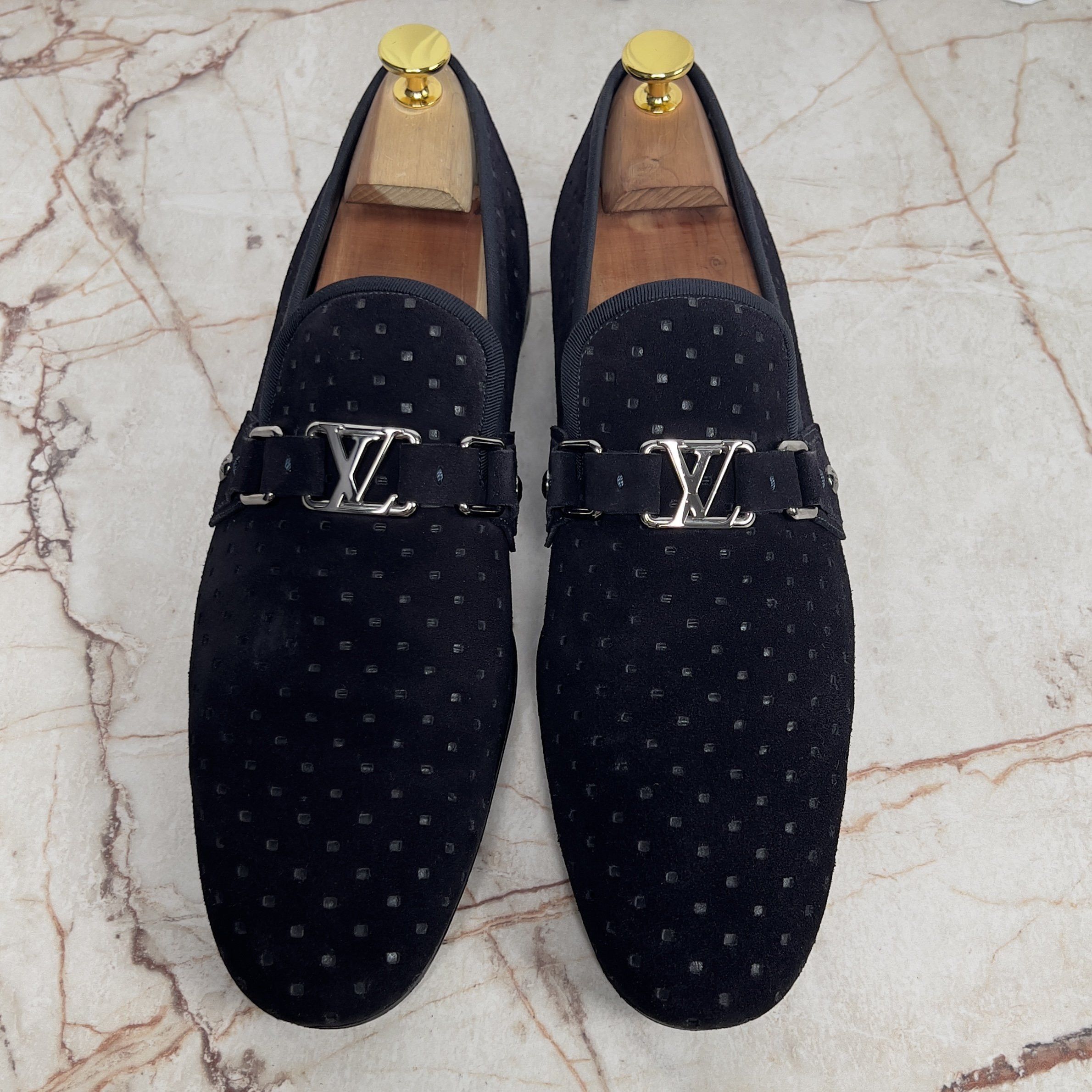 Louis Vuitton Lexington Loafer Logo Perforated Suede Size US 9.5 / EU 42-43 - 2 Thumbnail