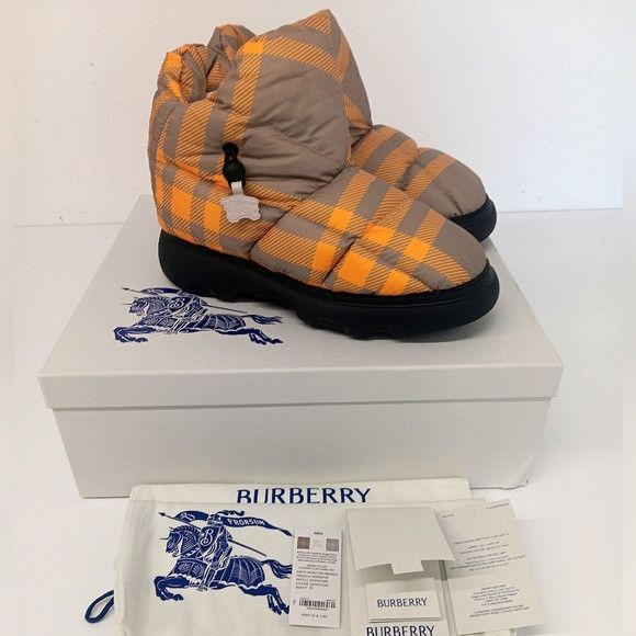 Burberry Burberry Men's Yellow Check Pillow Boots - EU44/US11 Size US 11 / EU 44 - 2 Thumbnail