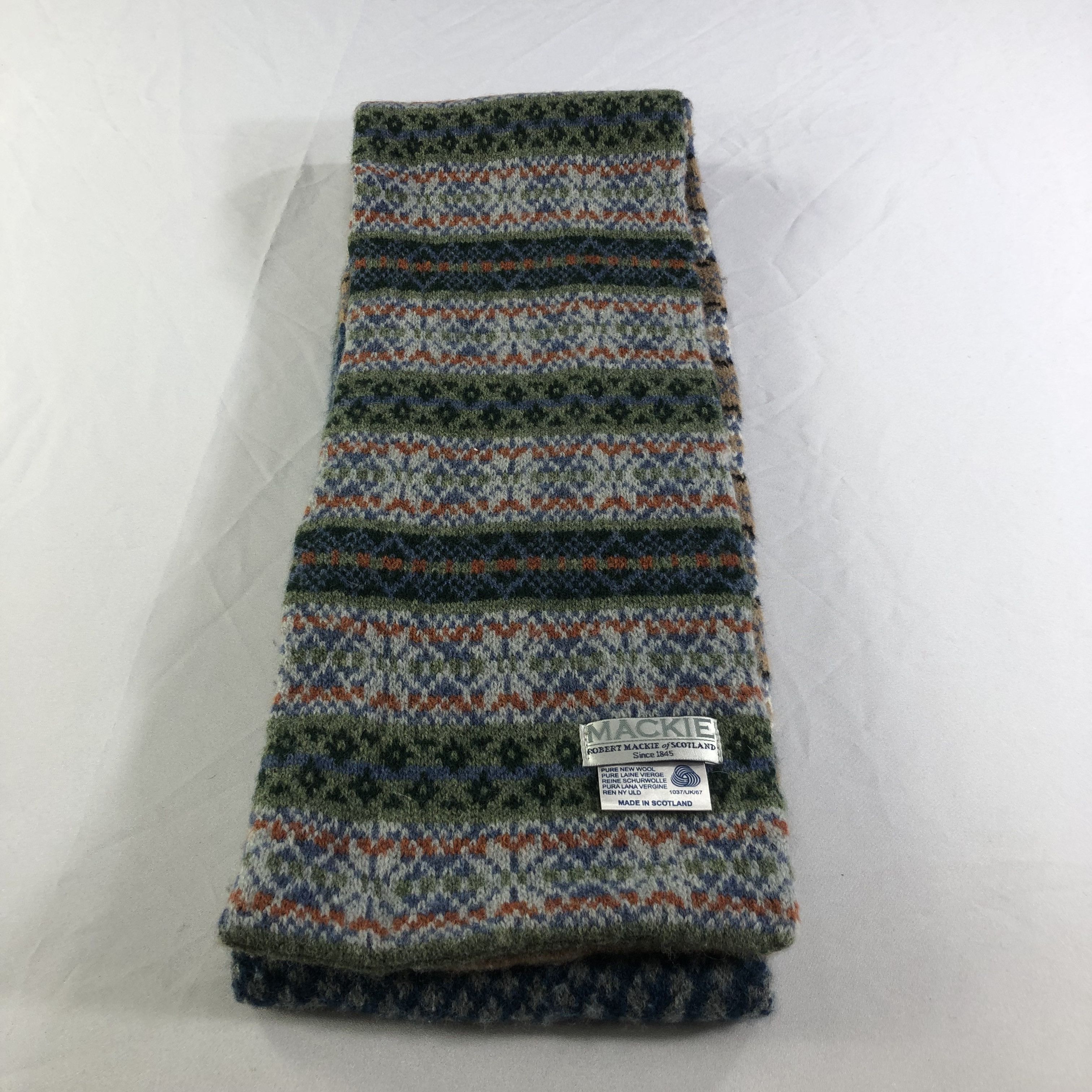 Vintage Mackie Native Design Wool Scarf Muffler V1681 Size ONE SIZE - 2 Thumbnail