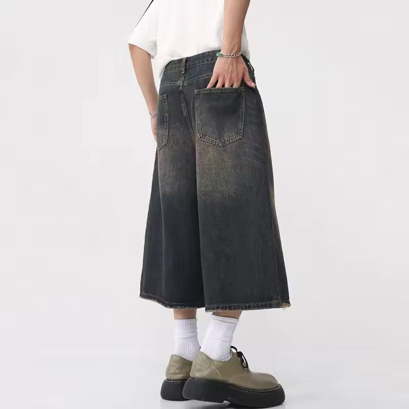 Japanese Brand Wide Leg Baggy Jeans Denim Size US 33 - 4 Thumbnail