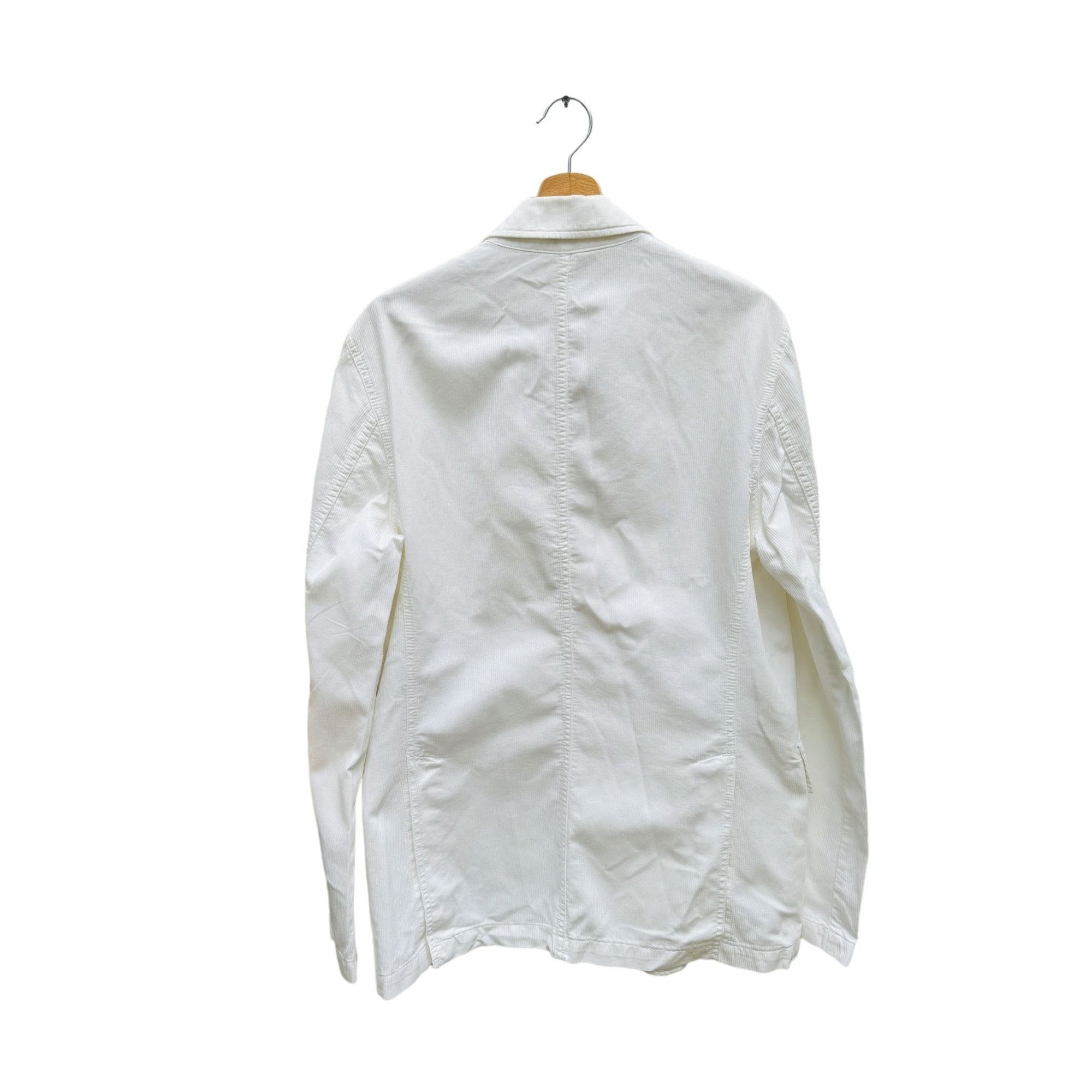 Miu Miu White Corduroy Velvet Blazer Jacket Size 50R - 4 Thumbnail