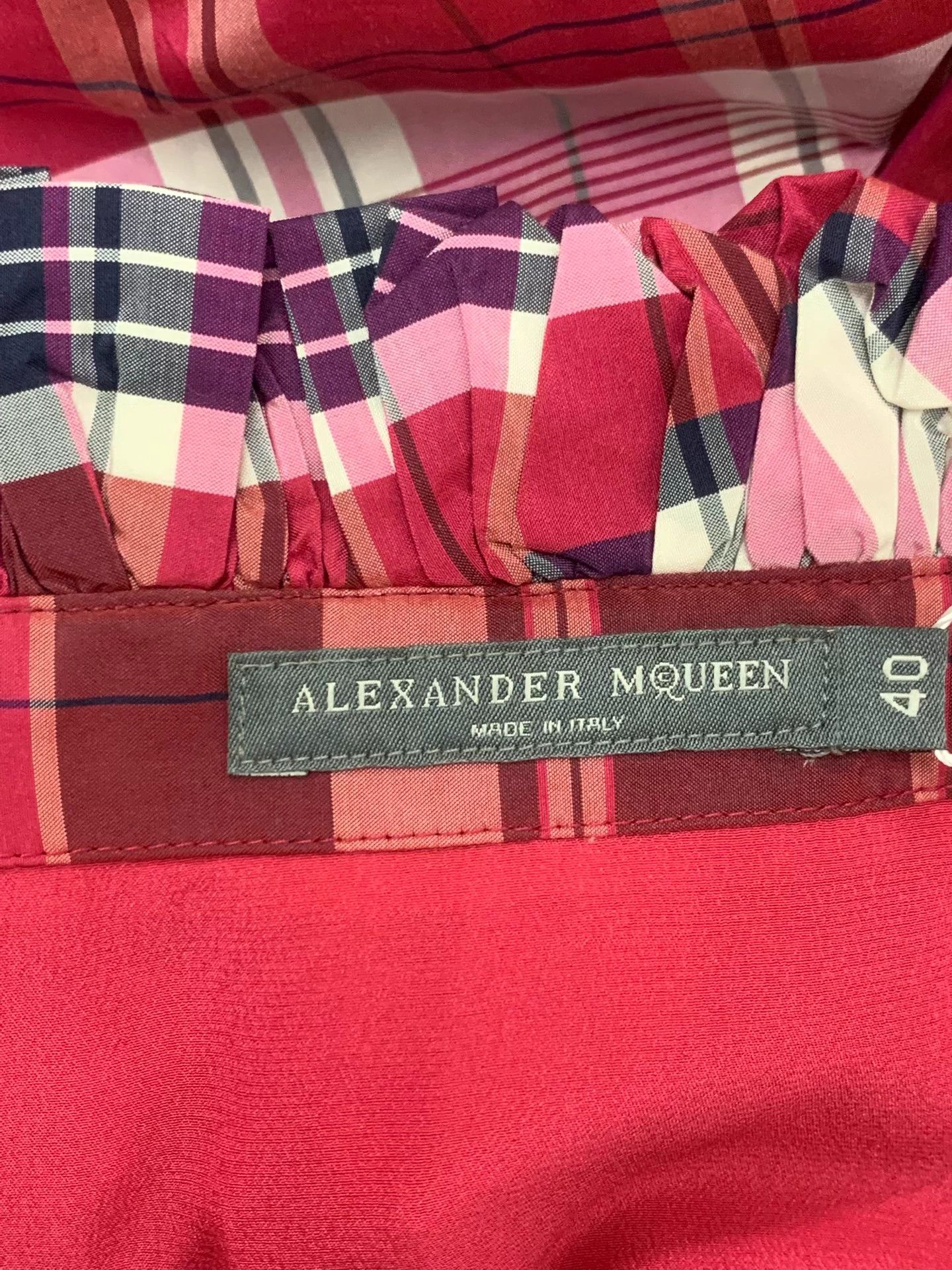 Alexander McQueen Alexander McQueen Red Plaid Puff Skirt 40 New Size 27" / US 4 / IT 40 - 3 Thumbnail