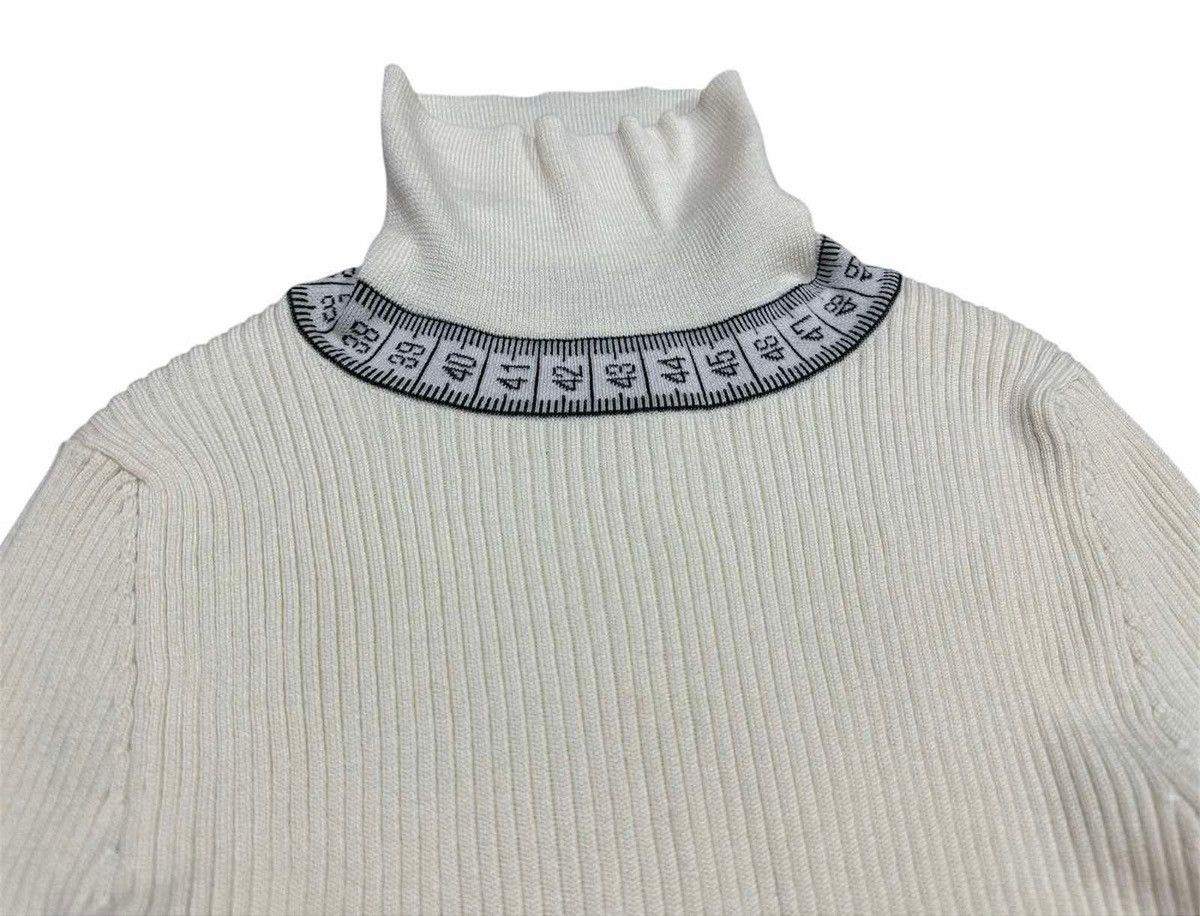 Jean Paul Gaultier 🔥Rare Vintage JPG Turtleneck Knit Sweater Measure Tape Size US L / EU 52-54 / 3 - 3 Thumbnail
