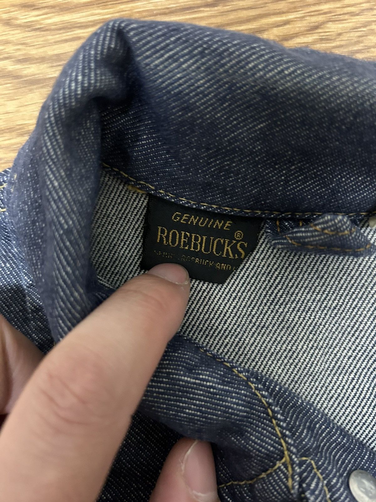 Sears × Vintage Vintage Genuine Roebucks Sears Denim Jacket Size US L / EU 52-54 / 3 - 2 Thumbnail