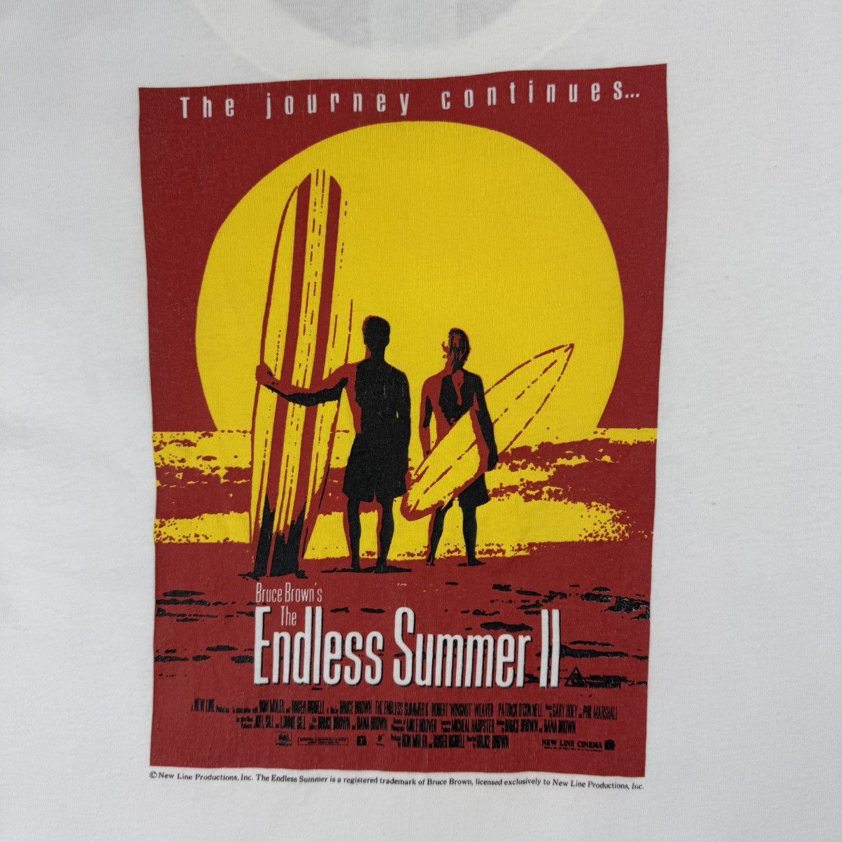 Vintage Vintage Bruce Brown The Endless Summer II Movie Promo Tee Size US L / EU 52-54 / 3 - 6 Thumbnail
