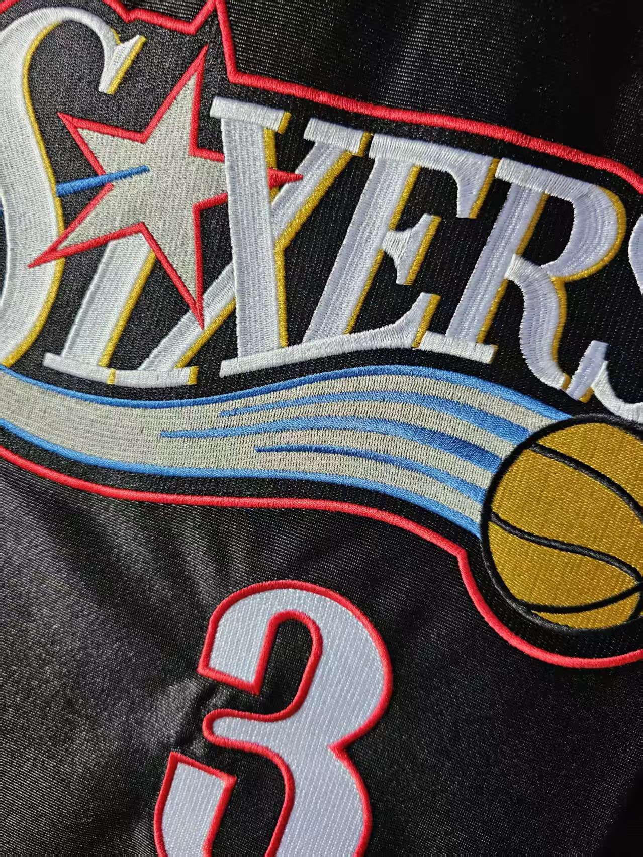 NBA Allen Iverson Jersey Philadelphia 76ers 3 Double Stitched Size US XL / EU 56 / 4 - 3 Thumbnail