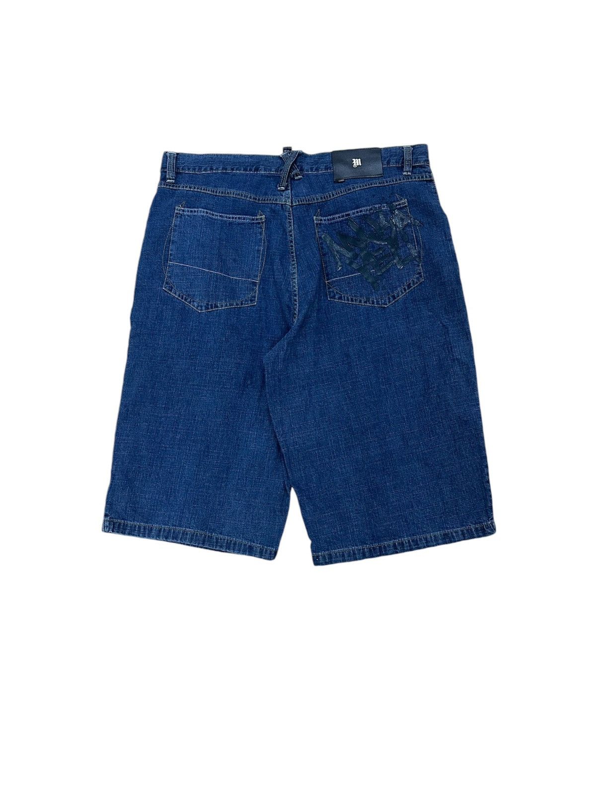Makaveli × Vintage Rare And Beautiful Vintage Tupac Makaveli Baggy Jorts Denim Size US 40 / EU 56 - 2 Thumbnail