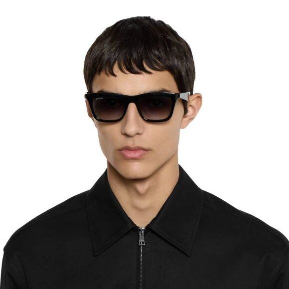 Gucci Gucci GG1933S 001 Sunglasses Shiny Black Square Frame, Smoke Size ONE SIZE - 2 Thumbnail