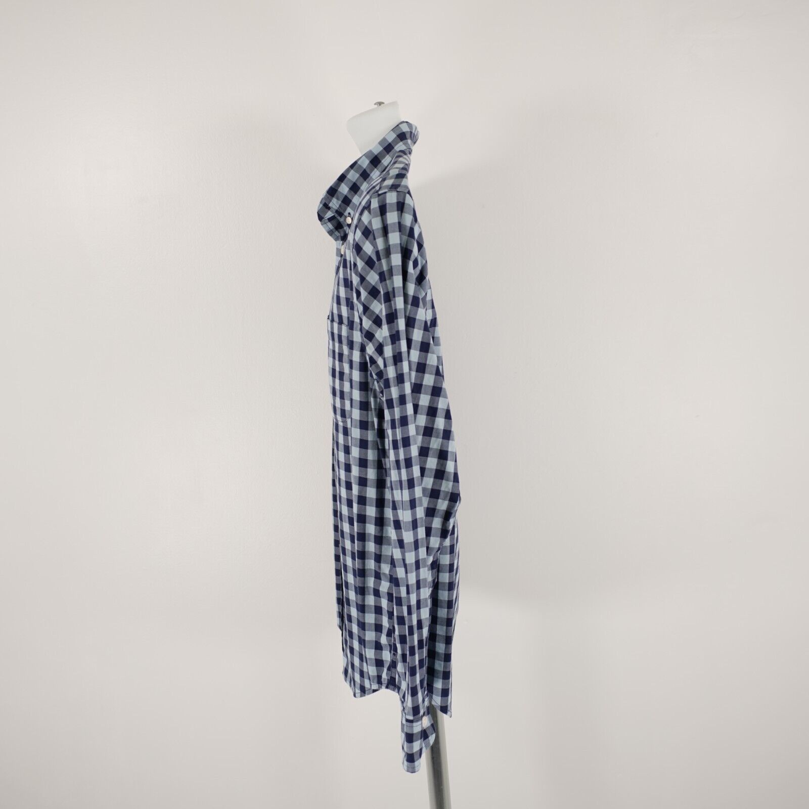 Abercrombie & Fitch Abercrombie & Fitch Blue Plaid Pocket Front Collared Cotton Size US L / EU 52-54 / 3 - 6 Thumbnail