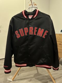 Supreme x Mitchell & Ness Satin Short - Black on Garmentory