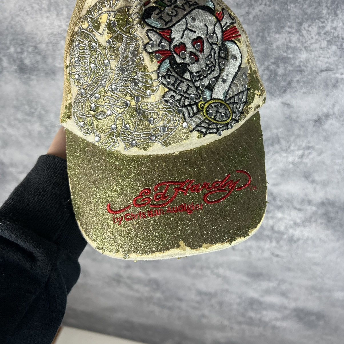 Christian Audigier Ed Hardy Christian Audigier Skull Vintage Cap Y2K Size ONE SIZE - 9 Thumbnail