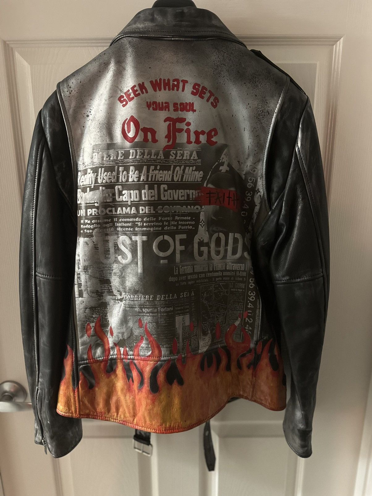 Faith Connexion Dust of Gods x Faith Connexion X MattewHyte Leather Jacket Size US M / EU 48-50 / 2 - 9 Thumbnail