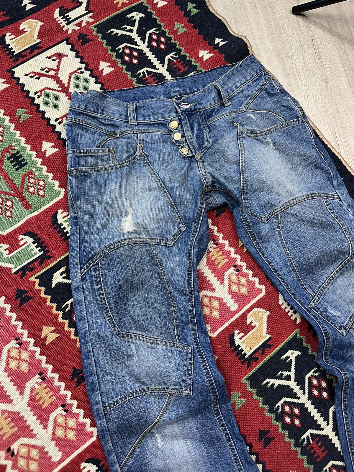 Hysteric Glamour × Vintage Vintage Reworked Distressed Y2K Jeans Size US 33 - 3 Thumbnail