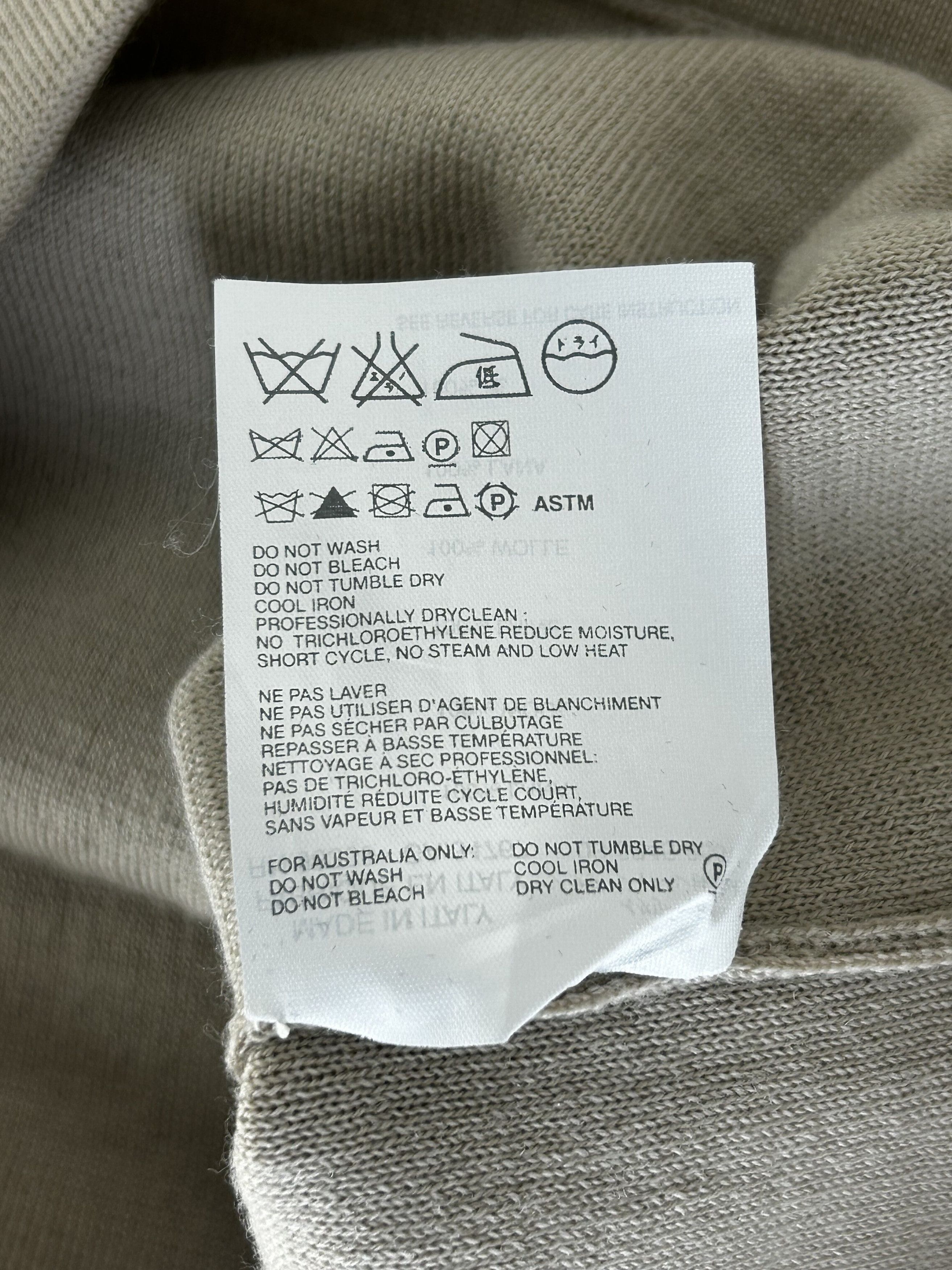 Prada Prada Crew Neck Heavy Tight Knit Beige Wool Jumper size 54 Size US XL / EU 56 / 4 - 6 Thumbnail