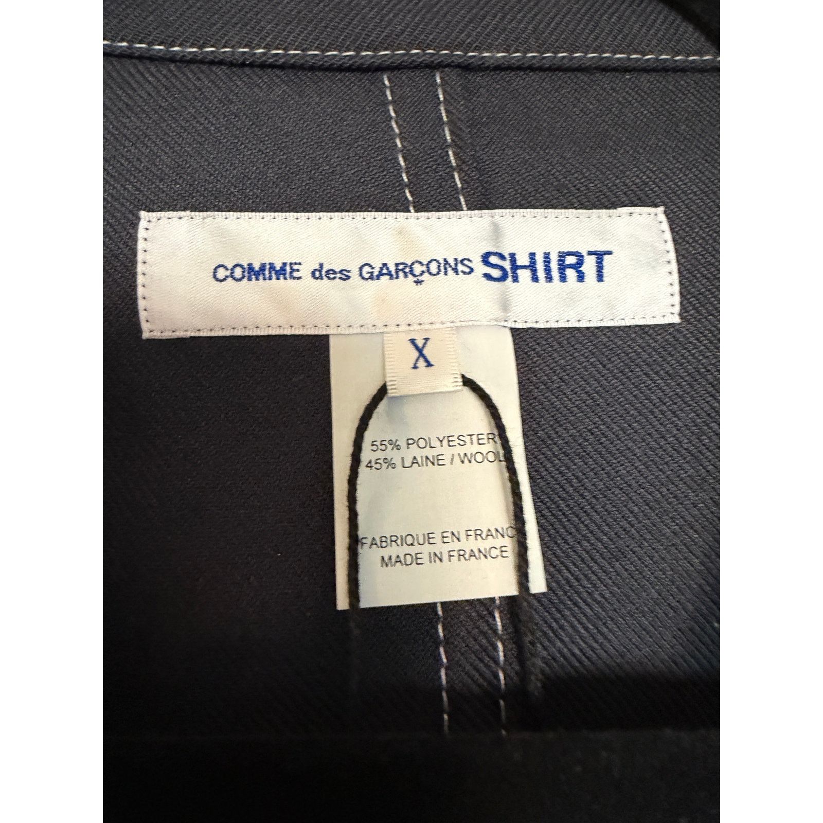 Comme des Garcons Comme des Garçons NWT Navy Blue Wool Gabardine Blazer Size US XS / EU 42 / 0 - 3 Thumbnail