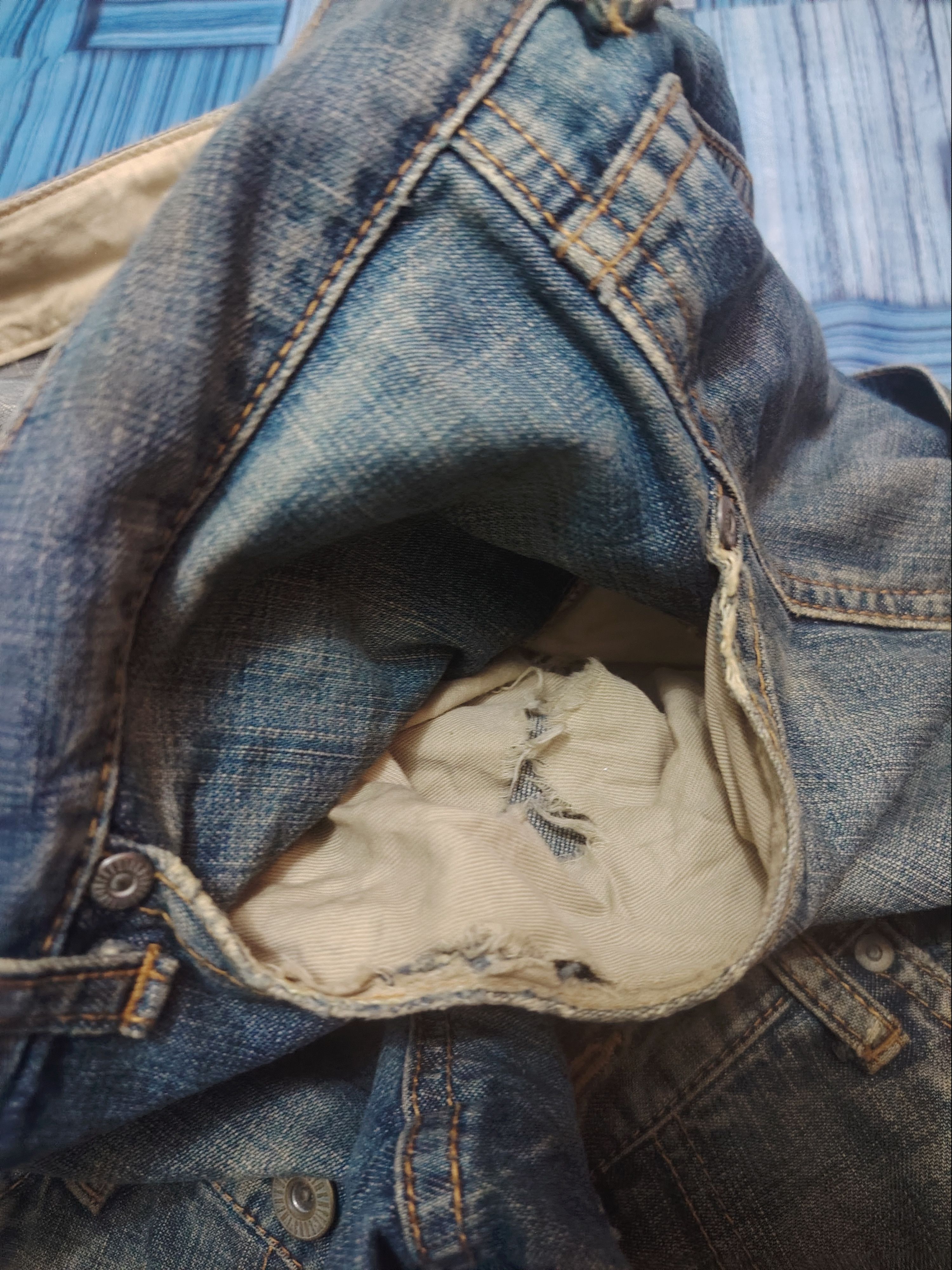 Who Decides War Rare Double Waist Japanese Incredible Distressed Baggy Style Size US 34 / EU 50 - 10 Thumbnail