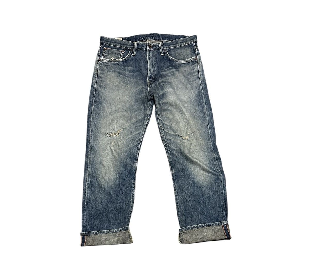 Edwin Vintage 90s Edwin 505 Straight Leg Selvedge Jeans Size US 35 - 1 Thumbnail