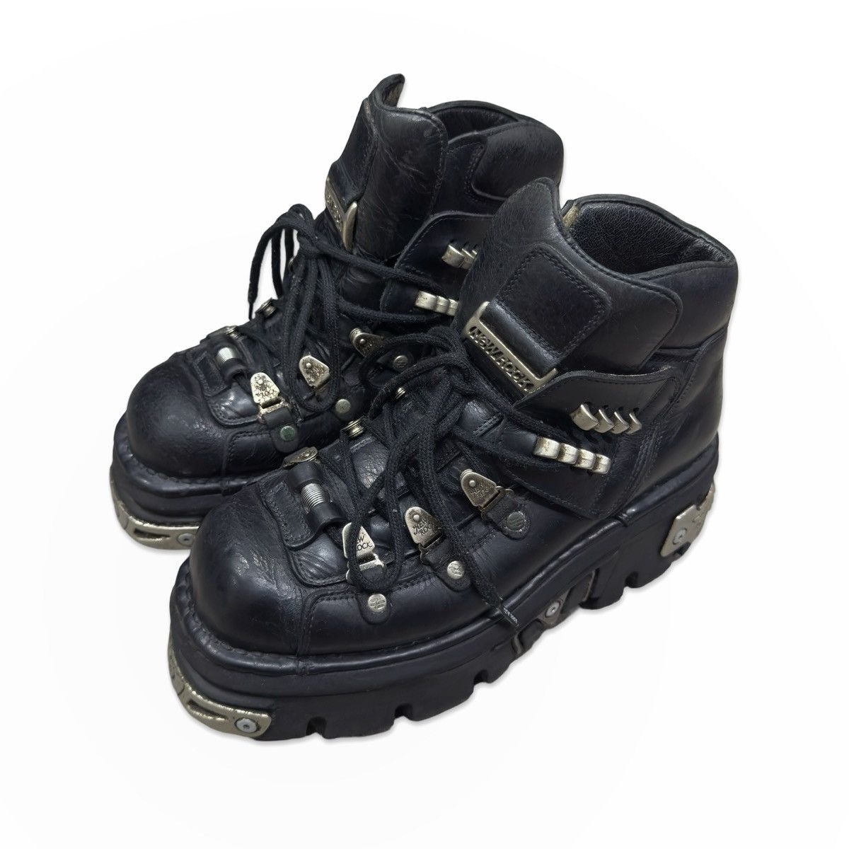 New Rock Vintage New Rock M220 Reactor Metallic Ankle Boots | Grailed